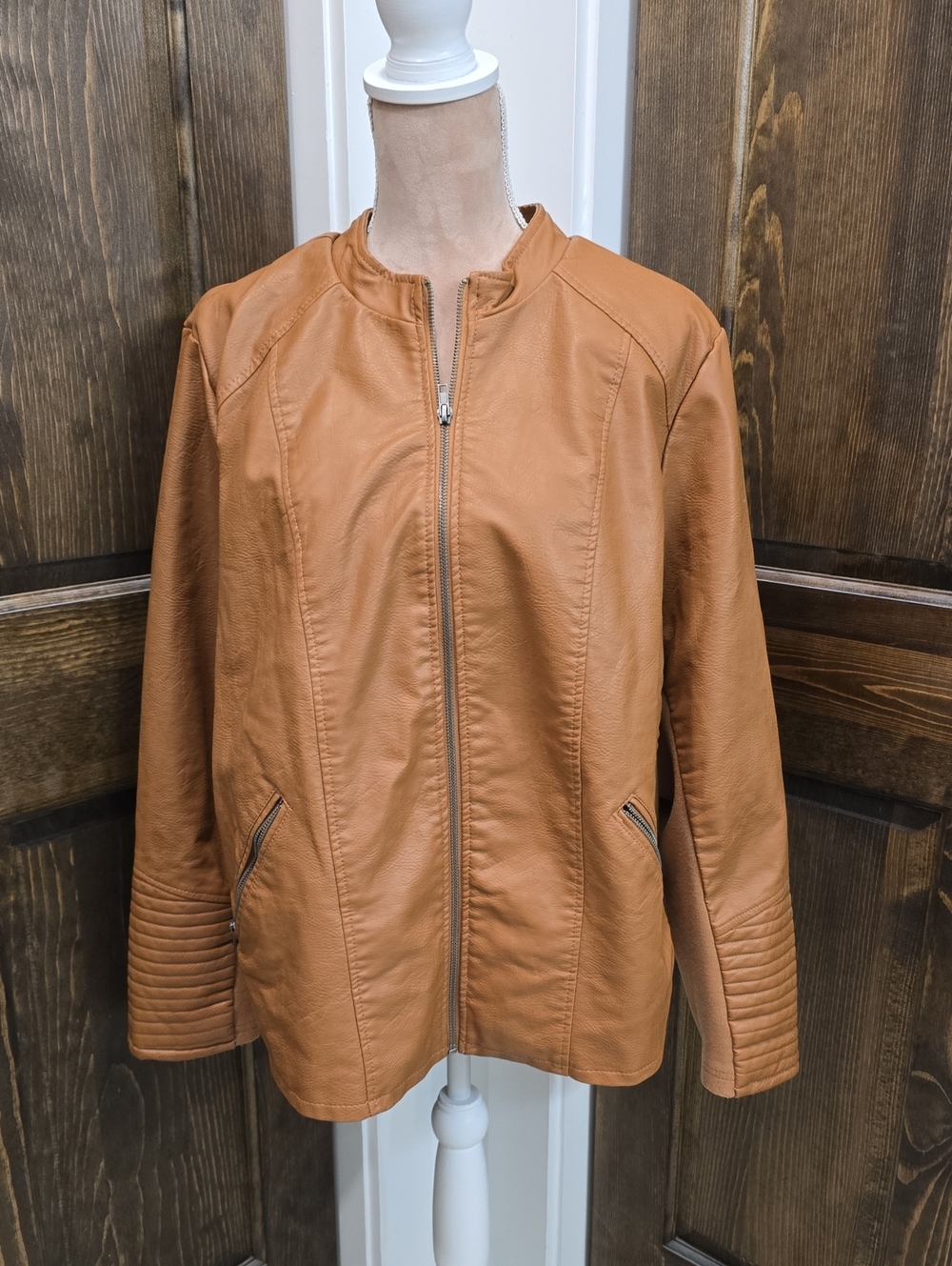 torrid Tan Faux Leather Moto Jacket